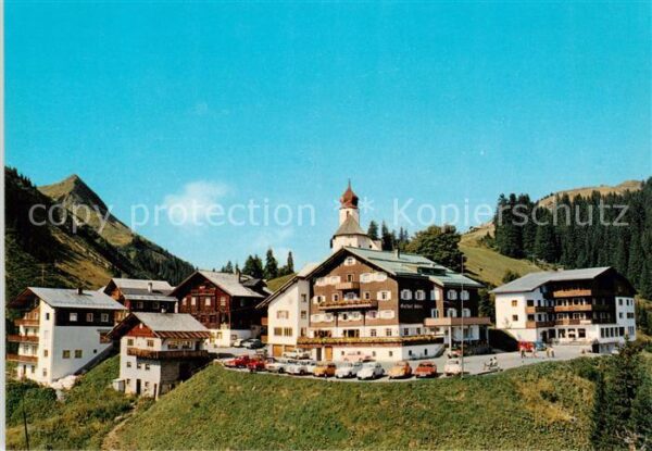 Damuels Vorarlberg AT Gesamtansicht m. Damuelser-Horn