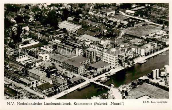 Krommenie Fliegeraufnahme Linoleumfabrik