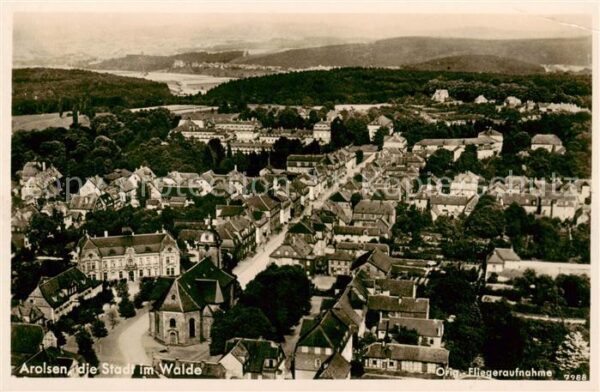 Arolsen Bad Fliegeraufnahme Panorama