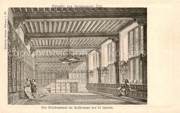 Muenster Westfalen Friedenssall im Rathause