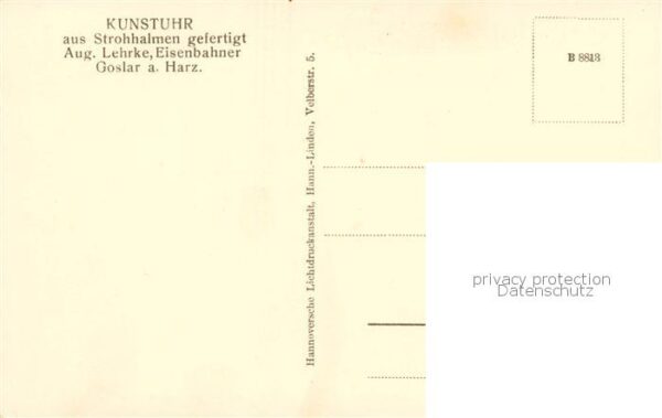 Goslar Kunstuhr aus Strohhalmen – Bild 2
