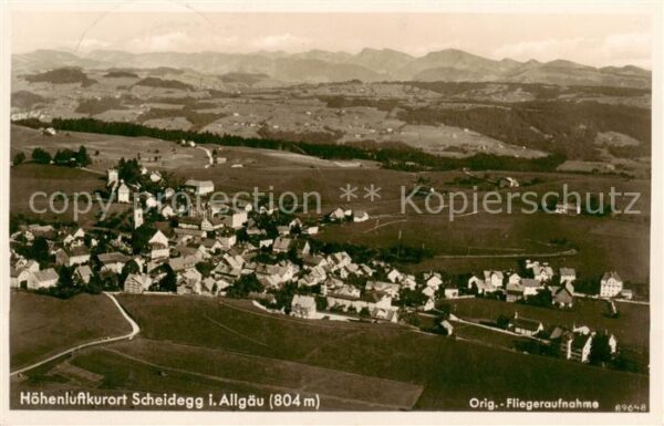 Scheidegg Allgaeu Fliegeraufnahme Panorama