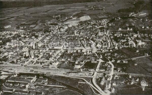 Ravensburg  Wuerttemberg Fliegeraufnahme v. Ballon d. Grafen Zeppelin ges.