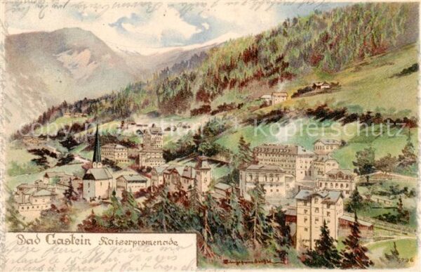 Bad Gastein AT Kaiserpromenade Kuenstlerkarte