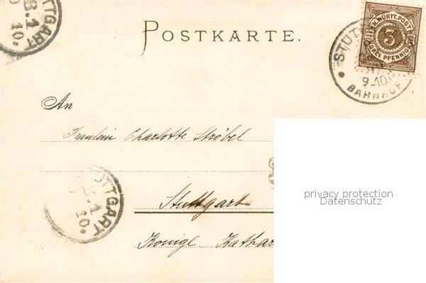 Stuttgart Landesgewerbemuseum Wappen Kuenstlerkarte – Bild 2