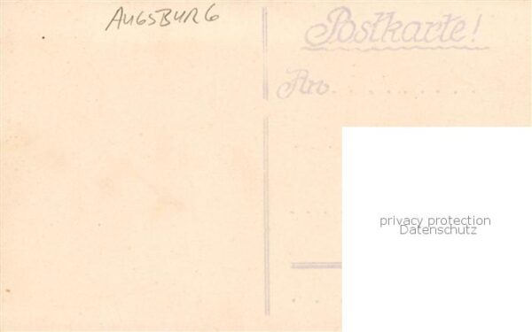 Augsburg Bauschule Wappen Kuenstlerkarte – Bild 2