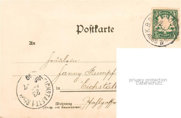 Augsburg Perlachturm Kuenstlerkarte – Bild 2