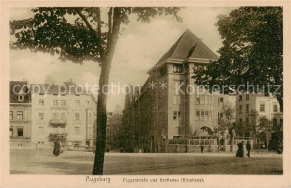 Augsburg Fuggerstrasse und Grottenau Buerohaus