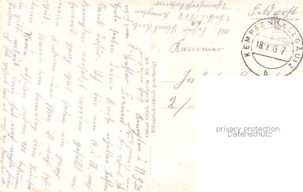 Kempten Allgaeu Scharnhorstkaserne Feldpost – Bild 2