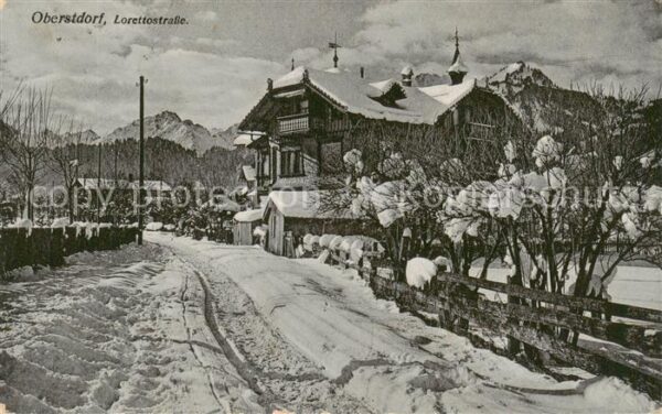 Oberstdorf Lorettostrasse im Winter Allgaeuer Alpen