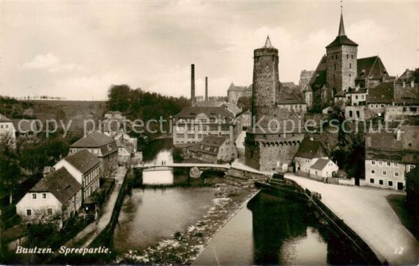 Bautzen Partie an der Spree Altstadt
