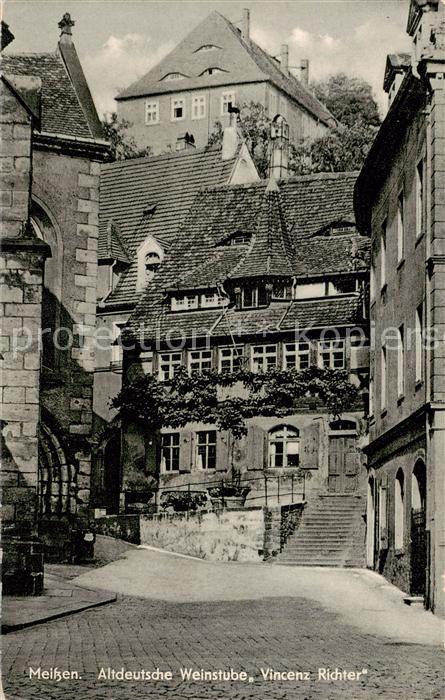 Meissen Elbe Sachsen Altdeutsche Weinstube Vincenz Richter Altstadt