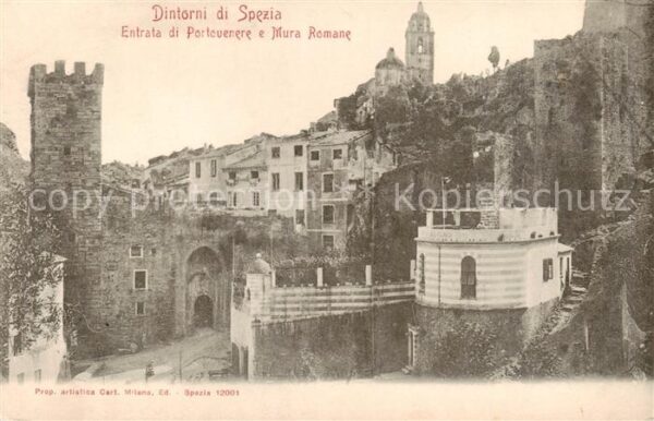 Spezia La Liguria IT Entrata di Portovenere e Mura Romane