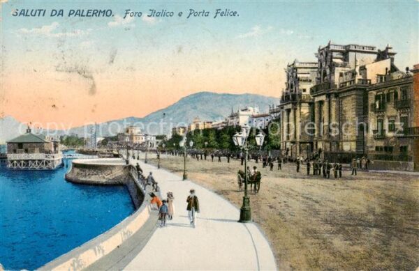 Palermo  Sicilia Foro Italico e Porta Felice