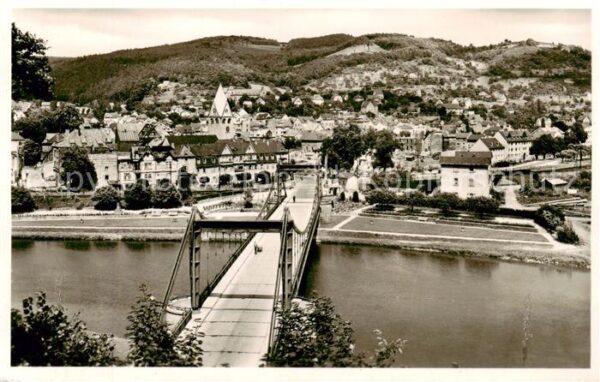 Bad Nassau Stadtpanorama Lahn-Bruecke