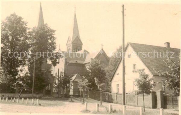 Frankenstein Sachsen Ortsmotiv mit Kirche
