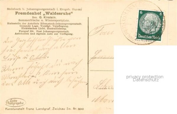 Steinbach  Johanngeorgenstadt Fremdenhof Waldesruhe – Bild 2