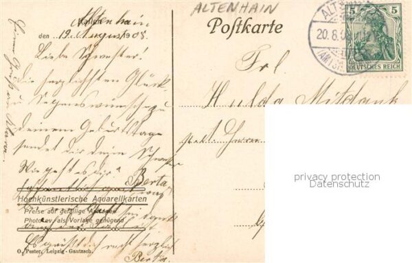 Kallen Altenhain Chemnitz Villa Kuenstlerkarte – Bild 2
