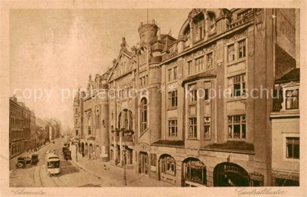 Chemnitz Centraltheater Strassenbahn