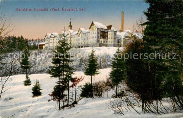 Neustadt Sachsen Heilstaette Hohwald Winterlandschaft