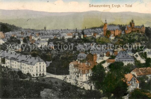 Schwarzenberg Erzgebirge Stadtpanorama