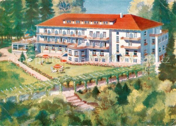 Bad Woerishofen Kneipp Kurheim Irmgard Illustration