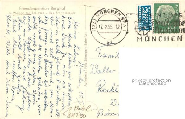 Weingarten Wuerttemberg Fremdenpension Berghof – Bild 2