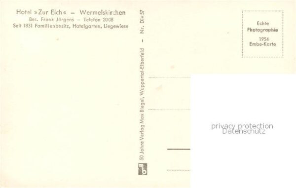 Wermelskirchen Hotel Zur Eich Hotelgarten – Bild 2