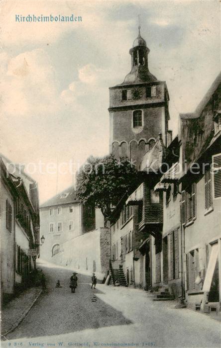 Kirchheimbolanden Dorfstrasse mit Kirche