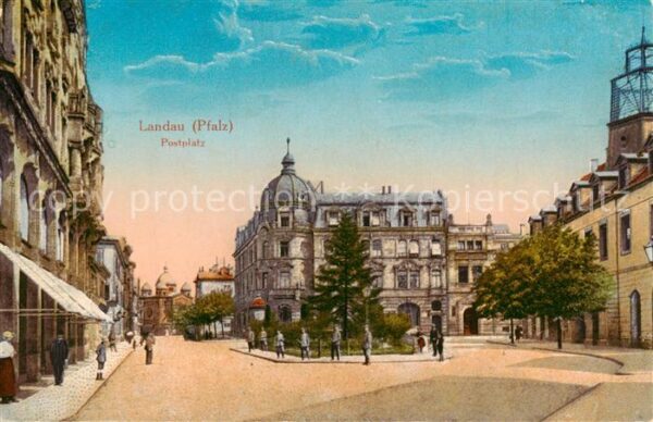 Landau  Pfalz Postplatz Feldpost