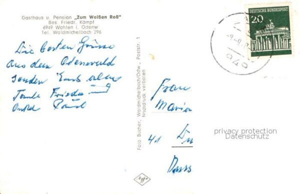Wahlen Odenwald Gasthaus Zum Weissen Ross Gaststube Panorama – Bild 2