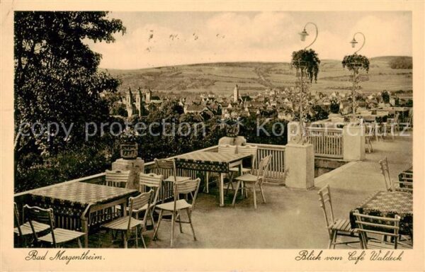 Bad Mergentheim Cafe Waldeck Terrasse Panorama