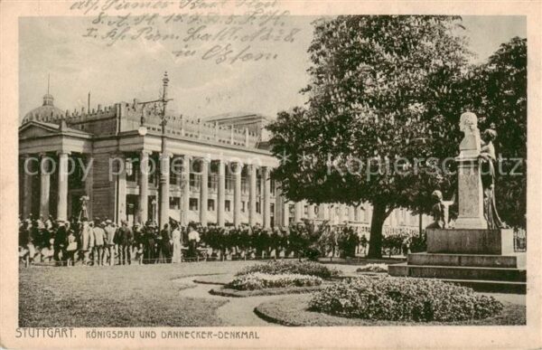 Stuttgart Koenigsbau und Dannecker Denkmal