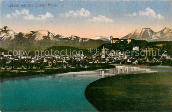 Laibach  Ljubljana Slovenia mit den Steiner Alpen