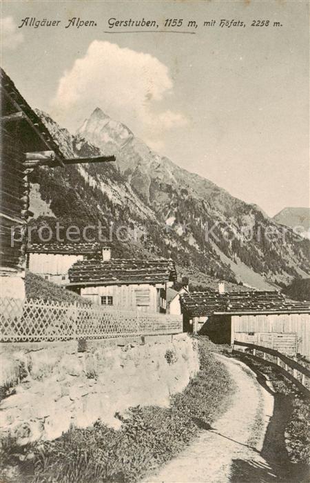 Gerstruben Oberstdorf Teilansicht Blick gegen Hoefats Allgaeuer Alpen