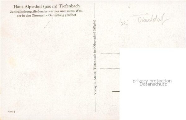 Tiefenbach Oberstdorf Gasthof Hotel Haus Alpenhof Winterlandschaft Allgaeuer Alp – Bild 2