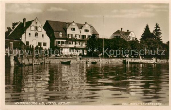 Wasserburg Bodensee Hotel Krone Ansicht vom See aus