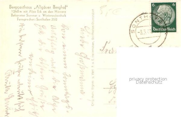 Sonthofen  Oberallgaeu Berggasthaus Allgaeuer Berghof Alpe Eck Winterlandschaft – Bild 2