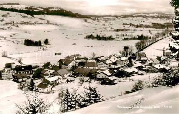 Kranzegg Winterpanorama Wintersportplatz Allgaeu
