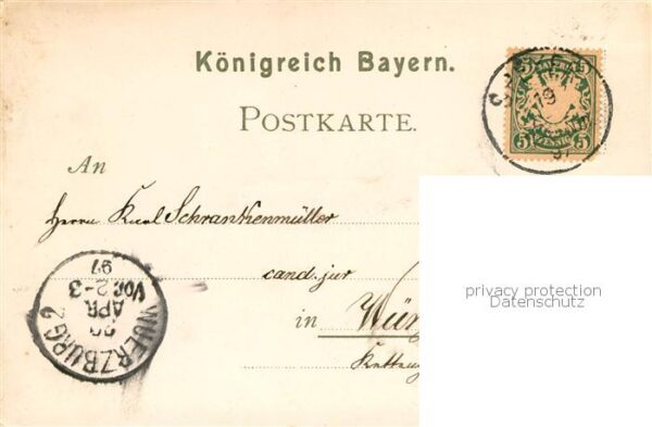 Speyer Rhein Stadtpanorama Diakonissenanstalt Oelberg Dom Post Koenigreich Bayer – Bild 2