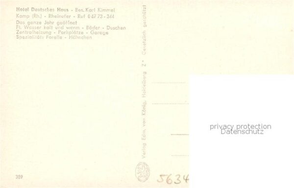 Kamp-Bornhofen Rhein Hotel Deutsches Haus – Bild 2