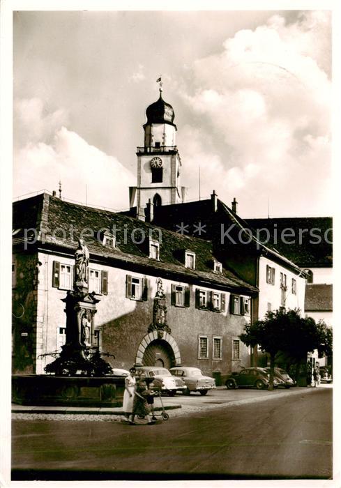 Bad Mergentheim Teilansicht mit Brunnen