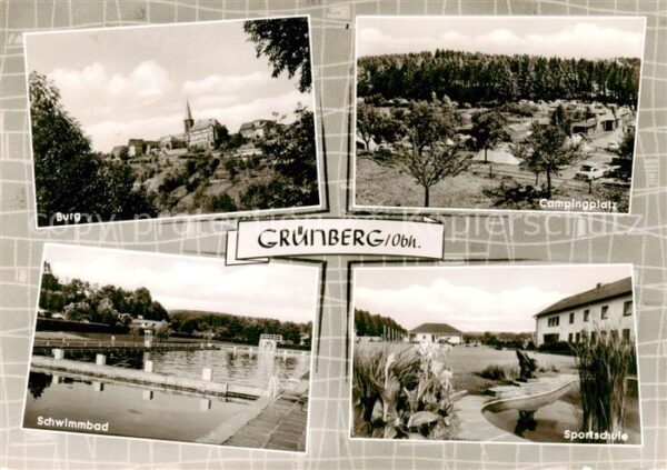 Gruenberg  Hessen Burg Campingplatz Schwimmbad Sportschule