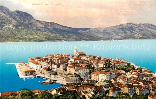 Korcula Curzola Croatia Panorama