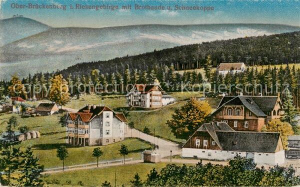 Ober-Brueckenberg Oberbrueckenberg PL mit Brotbaude und Schneekoppe