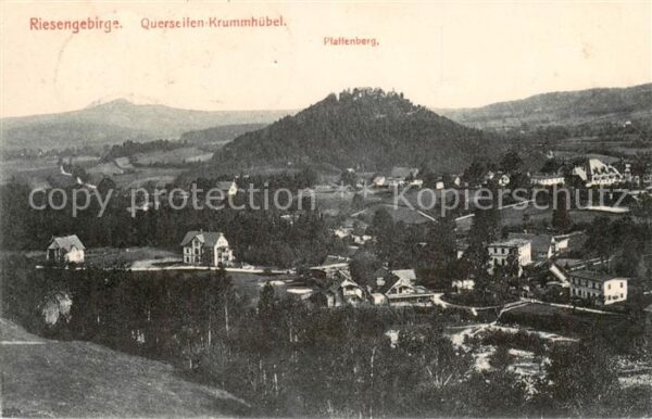 Querseiffen Krummhuebel Karpacz Riesengebirge PL Panorama mit Plattenberg