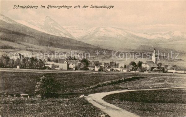 Schmiedeberg Riesengebirge Smideberk Kovarska CZ mit Schneekoppe