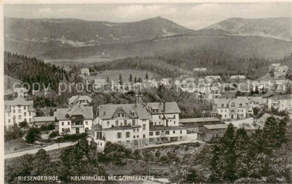 Krummhuebel Karpacz Riesengebirge PL Panorama mit Schneekoppe