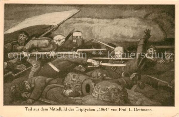 Dueppeln Sonderburg DK Teil aus dem Mittelbild des Triptychon 1864