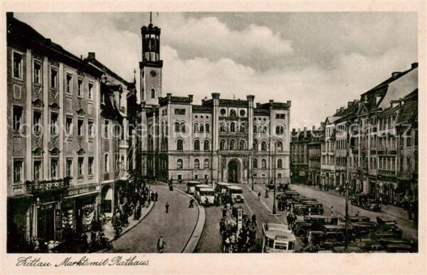 Zittau Marktplatz mit Rathaus